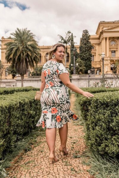 Vestido Midi Babado Estampado - Imagem 4